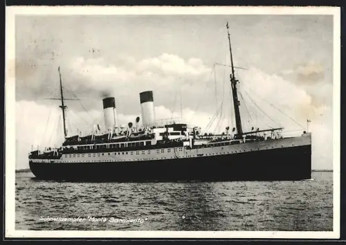 AK Schnelldampfer Monte Sarmiento, Passagierschiff der Hamburg Süd