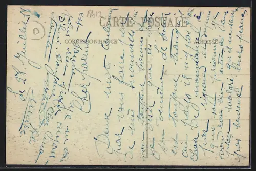 AK Réchésy, Vue générale du village et de l`église