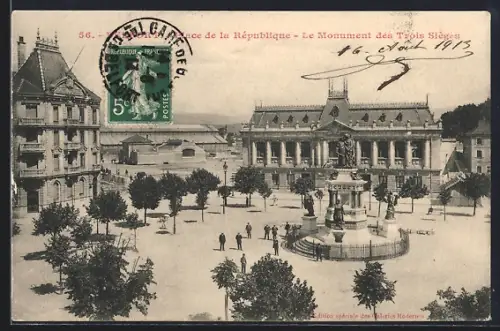 AK Belfort, Place de la République, Le Monument des Trois Sièges