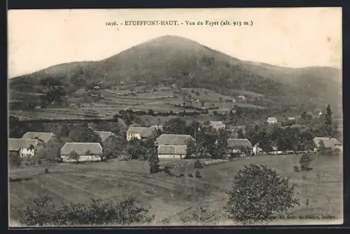 AK Etueffont-Haut, Vue du Fayet et des maisons environnantes
