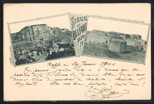 AK Belfort, Le Château et la forteresse après le siège de 1870-71