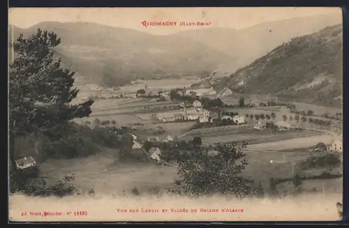 AK Giromagny /Haut-Rhin, Vue sur Lepuix et Vallée du Ballon d`Alsace
