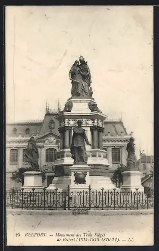 AK Belfort, Monument des Trois Sièges de Belfort, 1814-1815-1870-71