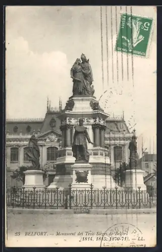 AK Belfort, Monument des Trois Sièges de Belfort, 1814, 1815, 1870-71