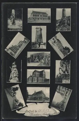 AK Belfort, Collection de vues de monuments et bâtiments emblématiques