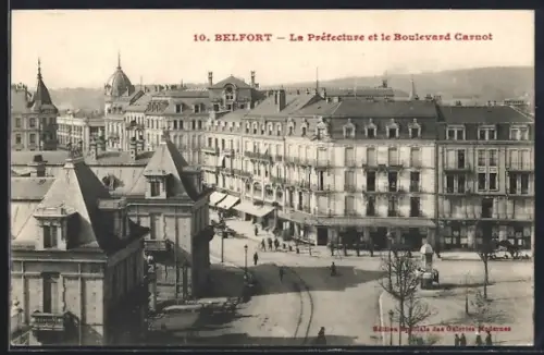 AK Belfort, La Préfecture et le Boulevard Carnot