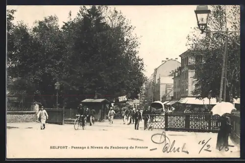 AK Belfort, Passage à Niveau du Faubourg de France