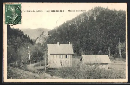 AK Le Rosemont /Territoire de Belfort, Maison Forestière et paysage montagneux