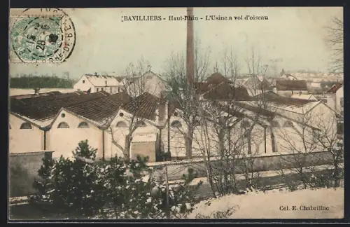 AK Bavilliers /Haut-Rhin, L`Usine à vol d`oiseau