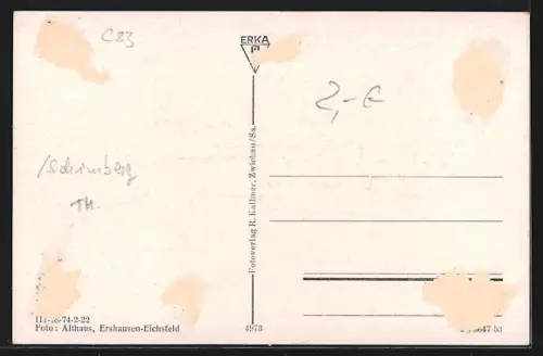 AK Martinfeld, Ortsansicht, FDJ-Heim, Fachwerkhaus