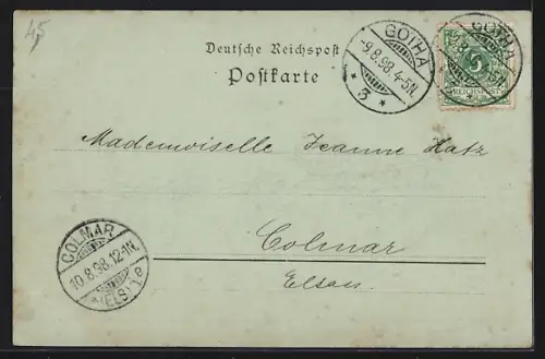 Mondschein-AK Gotha, Arnoldiplatz