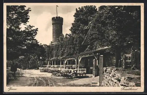 AK Jena, Gasthaus, Aussichtsturm