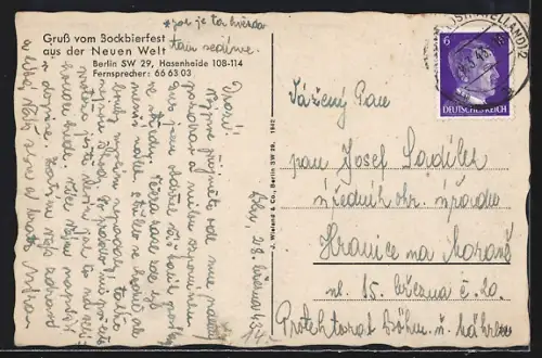 AK Berlin-Neukölln, Restaurant Neue Welt, Festsaal, Hasenheide 108-114