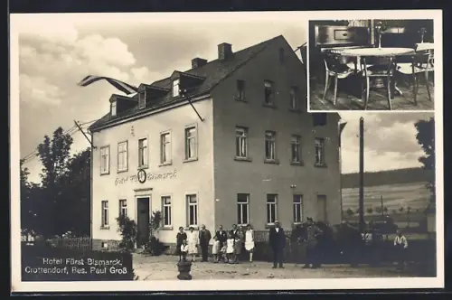 AK Crottendorf, Hotel Fürst Bismarck, Bes. Paul Gross