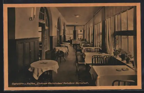 AK Potsdam-Bornstedt, Gaststätte und Kaffee Elsässer Weinstuben, Bes. A. Pitzschk