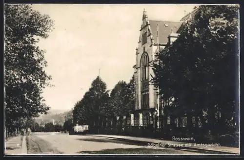 AK Rosswein, Döbelner Strasse mit Amtsgericht