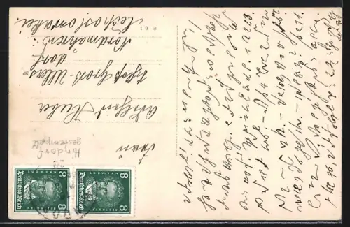 Foto-AK Hindorf, Wohnhaus mit Garten