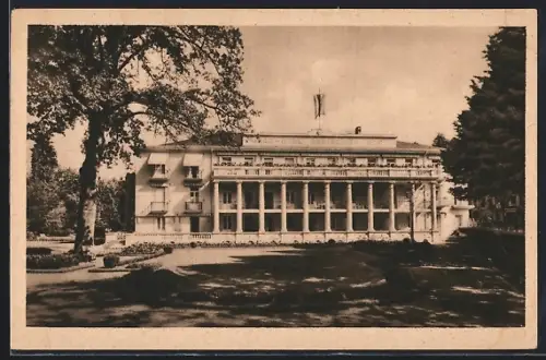 AK Baden-Baden, Badhotel Badischer Hof, Am Kurpark, Thermalquellen