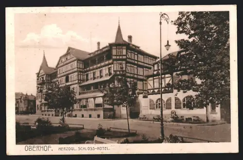 AK Oberhof / Thüringen, herzogl. Schloss-Hotel