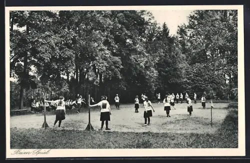 AK Altötting, Lehr- und Erziehungsinstitut der Englischen Fräulein, Turnspiel im Freien