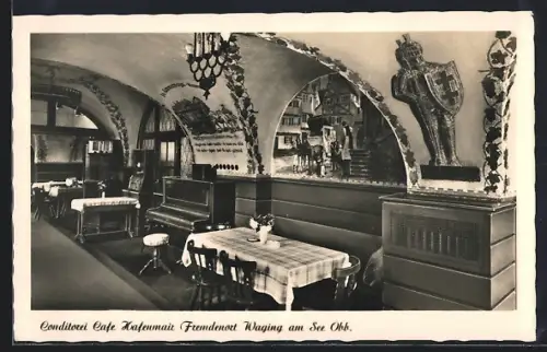 AK Waging am See, Conditorei Café Hafenmair, Bes. M. Hafenmair