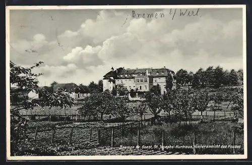 AK Bremen /Soest, St. Josephs-Kurhaus, Hinteransicht des Hauses