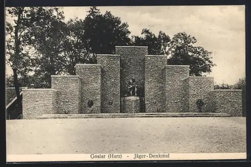 AK Goslar /Harz, Jäger-Denkmal