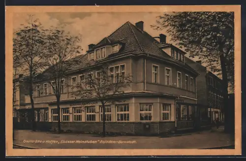 AK Potsdam-Bornstedt, Gaststätte und Café Elsässer Weinstuben, Bes. A. Pitzschk