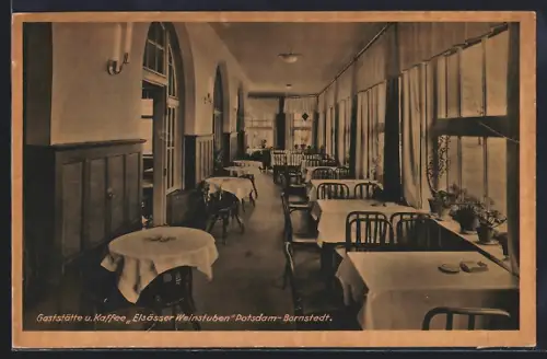 AK Potsdam-Bornstedt, Gaststätte und Kaffee Elsässer Weinstuben, Bes. A. Pitzschk