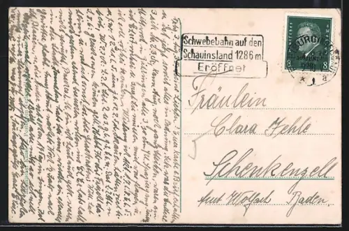 AK Freiburg i. Br., Strassenpartie an der Höheren Mädchenschule