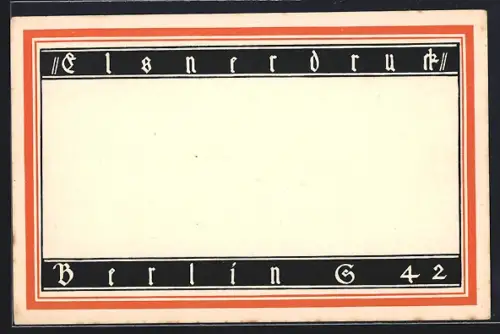 AK Berlin-Kreuzberg, Elsnerdruck, Oranienstrasse 140-142, Werbe- und Korrespondenzkarte, Biedermeier
