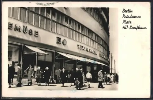 AK Berlin, HO-Kaufhaus am Potsdamer Platz