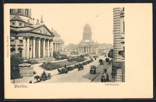 AK Berlin, Schillerplatz aus der Vogelschau