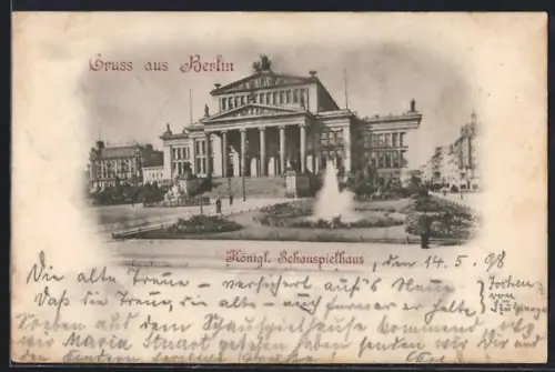 AK Berlin, Kgl. Schauspielhaus mit Anlage, Gendarmenmarkt