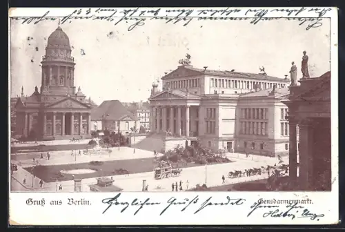 AK Berlin, Blick auf den Gendarmenmarkt