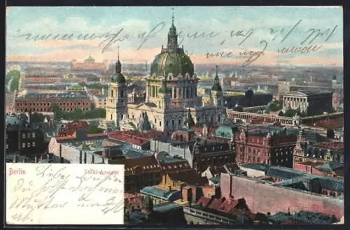 AK Berlin, Totalansicht mit Blick zum Dom