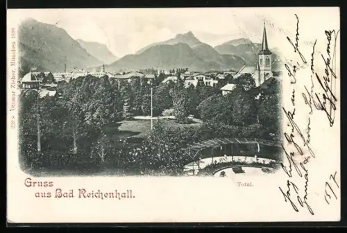 AK Bad Reichenhall, Totalansicht gegen die Berge