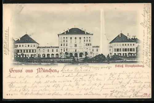 AK München, Schloss Nymphenburg, Frontalansicht