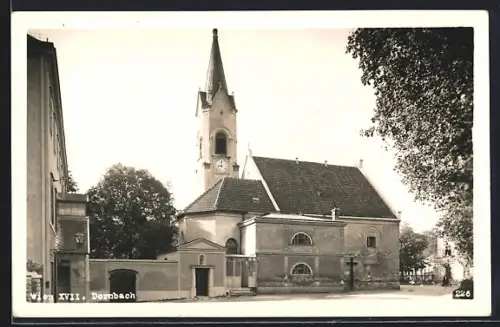 AK Wien, Dornbach, Partie an der Kirche