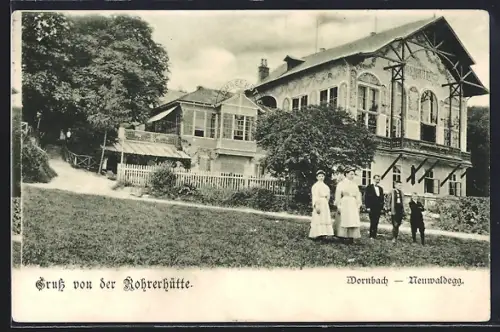 AK Wien-Dornbach-Neuwaldegg, Ansicht vom Gasthaus Rohrerhütte