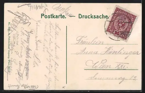 AK Aspang, Marktplatz mit Hotel Zum Hirsch