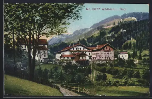 AK Wildbichl, Panoramablick auf das Dorf