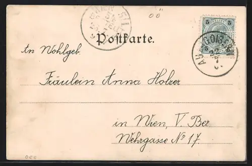 AK Goisern, Goiserer Mühle mit Brunnen
