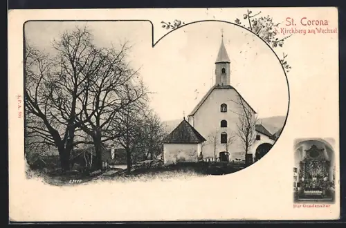 AK St. Corona b. Kirchberg, Die Kirche mit Gnadenaltar