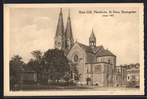 AK Wien, Baumgarten, Pfarrkirche St. Anna