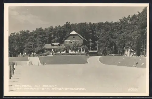 AK Wien, Dreimarkstein, Cafe und Restaurant Häuserl am Roan, Wiener Höhenstrasse, Inh. J. Bodenstein