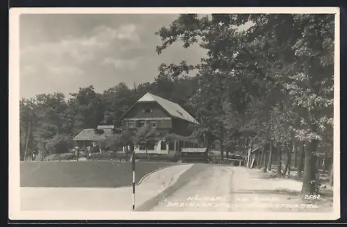 AK Wien, Dreimarkstein, Restaurant Häuserl am Roan an der Wiener Höhenstrasse, Inh. J. Bodenstein