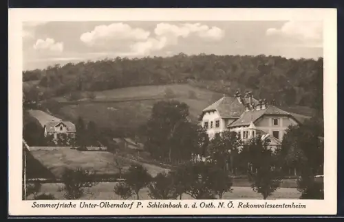 AK Schleinbach, Unter-Olberndorf, Blick zum Rekonvaleszentenheim