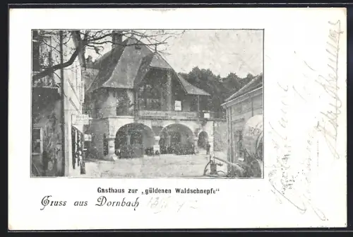 AK Wien, Dornbach, Gasthaus zur güldenen Waldschnepfe