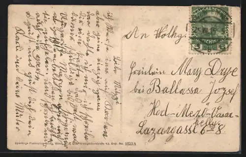 AK Wien, Baumgarten, Panorama mit Brücke